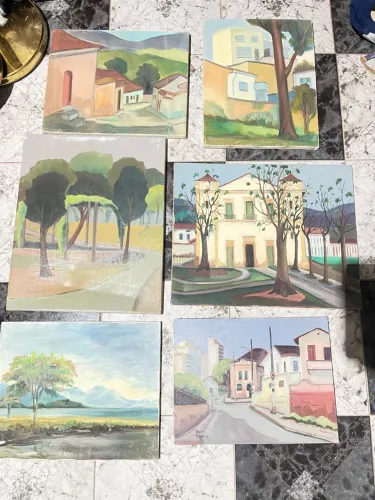 Lote de obra quadro pintados Teresa Miranda 