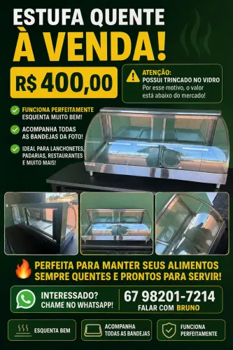 Estufa para salgados