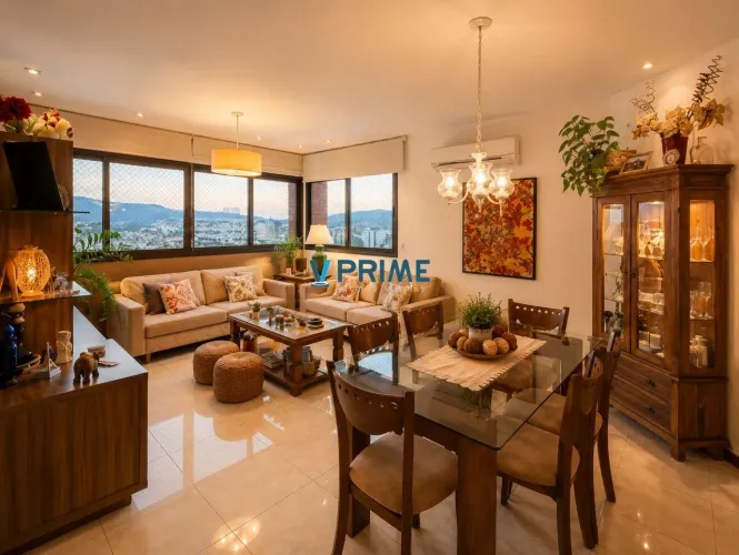 Apartamento 3 Dormitórios com Suíte, Churrasqueira e Excelente Vista Petrópolis