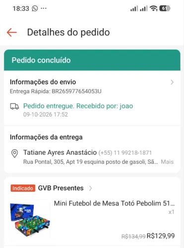 Mesa pimbolim infantil