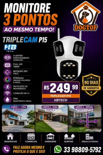 CAMERA SEM FIO TRIPLECAM P15