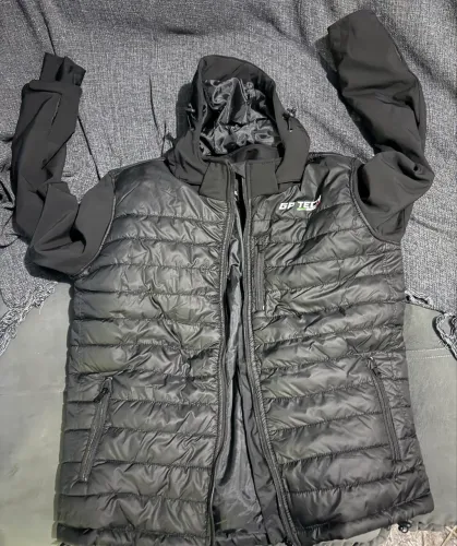 jaqueta puffer forro térmico gp tech preta 2xl ideal para viagem de moto