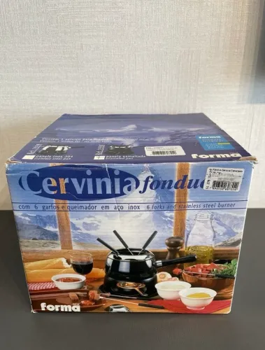 Panela de fondue em aço inox