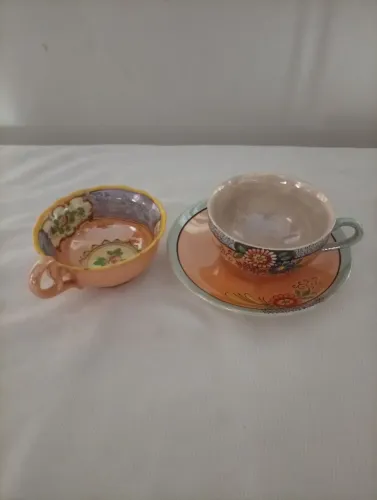 2 Xícaras de Chá Porcelana Japonesa para Coleção 