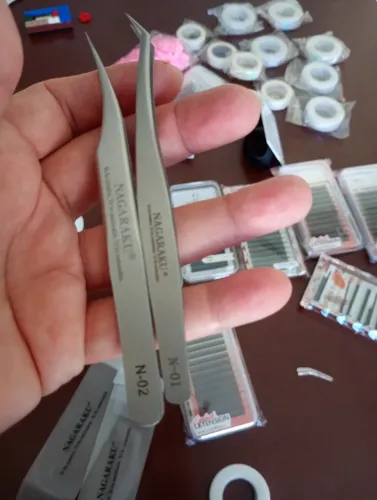 Kit lash designer Pinças Nagaraku usado 1 vez - N 01 e 02 
