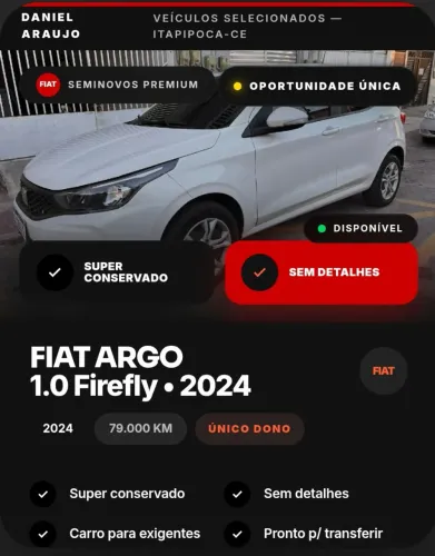 Fiat Argo Drive 1.0 6V Flex 2024
