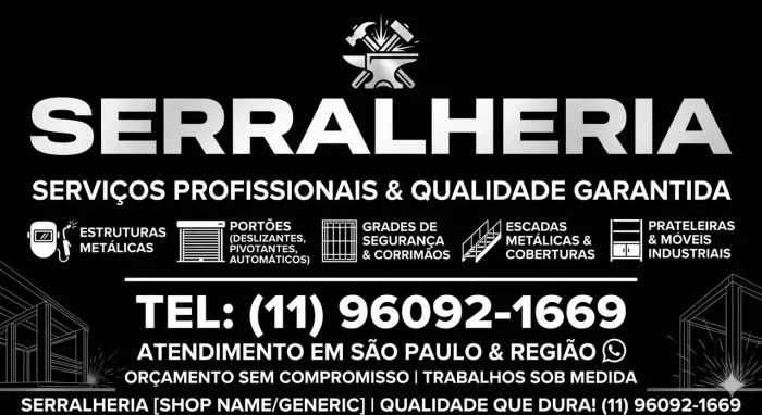 Portão de ferro e estrutura