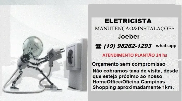Eletricista em Atendimento Plantão 24 Horas
