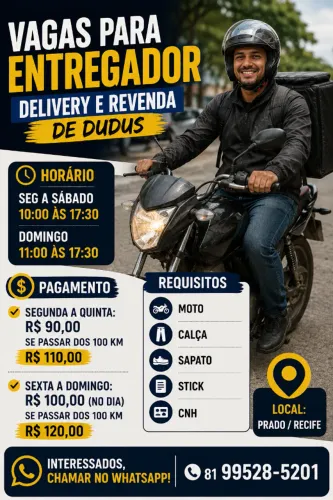 VAGA PARA ENTREGADOR - PRADO