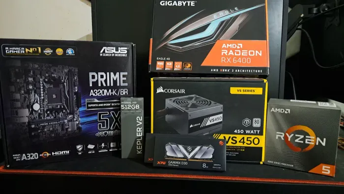 PC Gamer Ryzen 5 4500 | RX 6400 4GB | 16GB RAM | SSD NVMe 512GB | Pronto para Usar