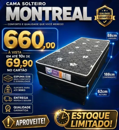 Cama Solteiro Montreal