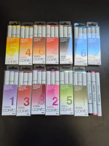 COPIC SKETCH ? 42 MARCADORES (KITS LACRADOS, ABERTOS SEM USO E USADOS)