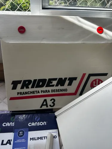 Prancheta Portátil Trident A3 com Régua Paralela para Desenho Técnico