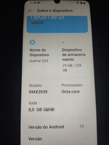 Vendo realme 256 GB 8 de RAM zerado com NFC