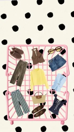 Roupas e 2 araras