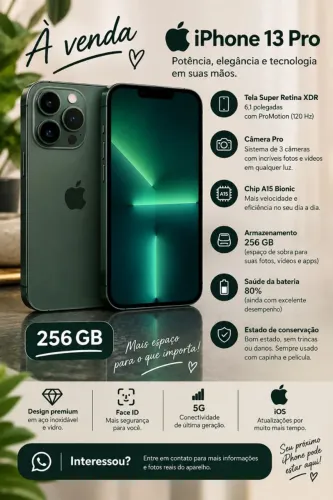 iPhone 13 pro 256 a Verde