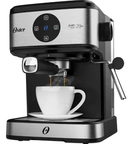 Cafeteira Espresso Double Digital Oster Cor Prateado/Preto Cafeteira Espresso Double Digit