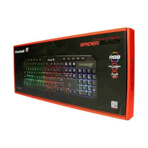 Teclado gamer com back light led RGB Spider da Fortrek