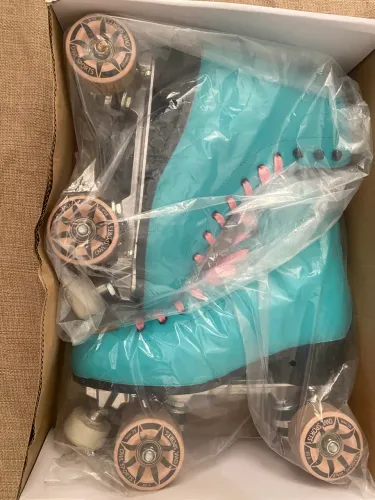 Patins quad azul tifany da bellaz edição única personalizada 40/41