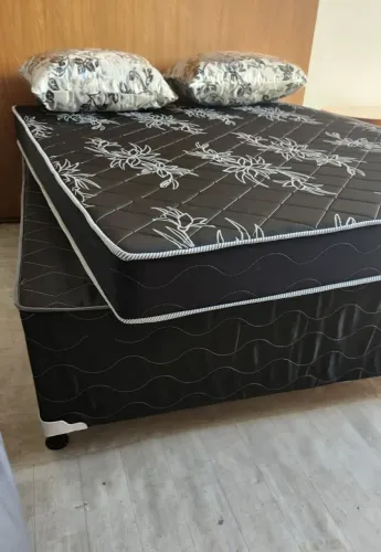 Cama box base e colchão 