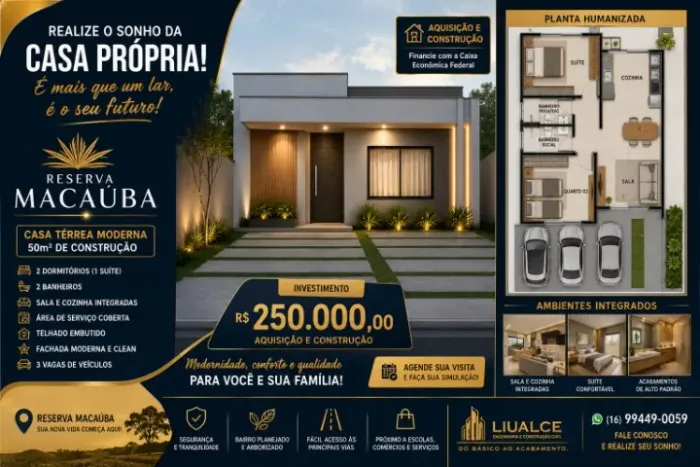 Casa Nova com suíte R$ 250.000
