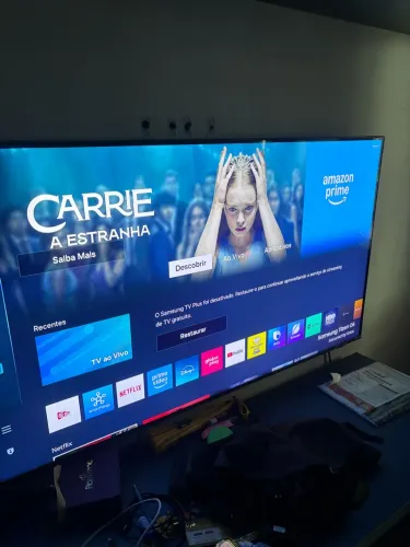 Smart TV Samsung 50? QLED 4K Q60D - Impecável, Pouco Uso