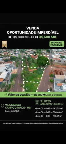 3 lotes no Nasser 