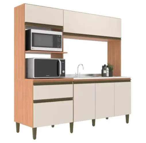 Cozinha compacta mais balcão multifuncional tudo novo na caixa direto de fabrica