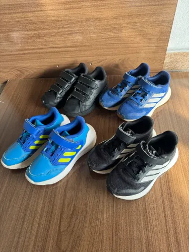 Lote 4 tênis adidas infantil 28 