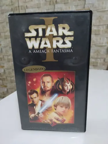 Fita VHS do filme Star Wars Episódio I: A Ameaça Fantasma (legendado)