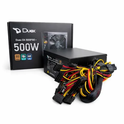 Fonte ATX Gamer Duex 500W Reais 80 Plus Bronze PFC Ativo Bivolt Automática Duex 500FSE+ po