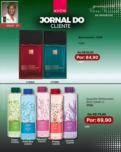 Aquavibe Avon body Splash 1litro
