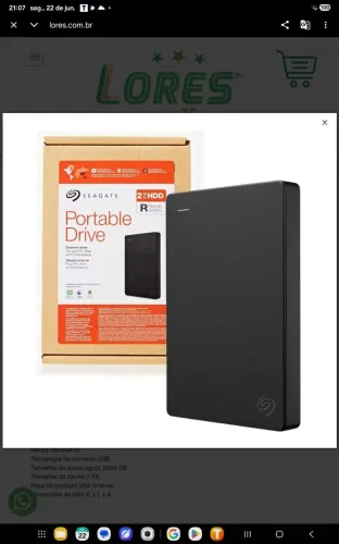 Hd externo seagate 2 TB EM EXELENTE ESTADO 3.0 usb