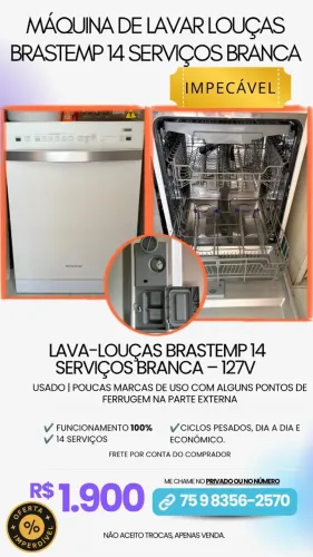 Lava-louças Brastemp 14 Serviços Branca - 127V