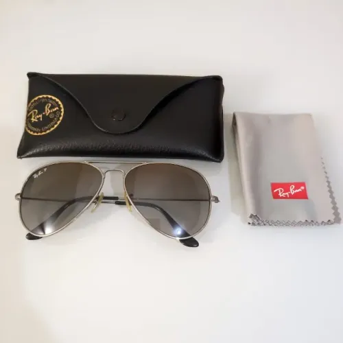 Óculos Ray-Ban Aviator Titanium RB8041 Polarizado (Tam 58) - Original (ver fotos)