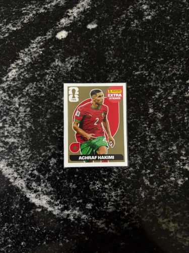 Figurinha extra panini Achraf Hakimi ouro 