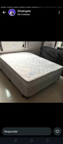 Cama casal com colchão de 33 100% de espuma