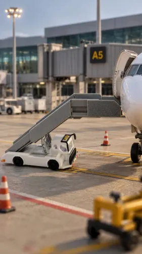 Maquete Aeroporto Caminhão Escada Escala 1:100 (compatível com escala 1:200)