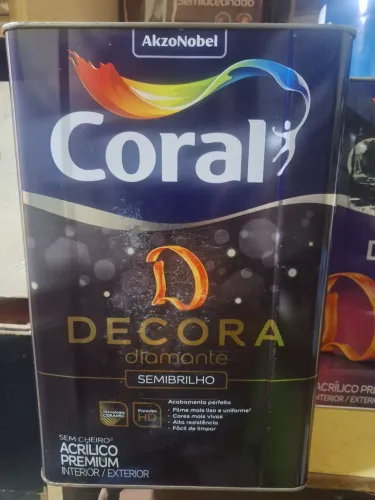 1 lata tinta semibrilho branco CORAL 18 L