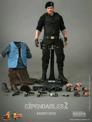 Os Mercenários 2 1/6 Hot Toys Sylvester Stallone Barney Ross Action Figure 