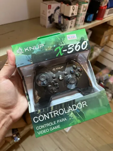 CONTROLE KNUP KP-GM017 COMPATÍVEL COM XBOX 360 E PC