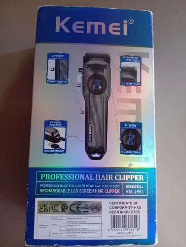 MÁQUINA DE CORTAR CABELO KEMEI PROFISSIONAL 