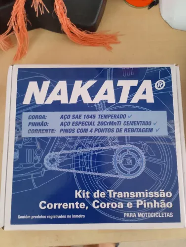 Kit de transmissão corrente, coroa e pinhão