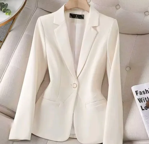 Blazer com forro cor off white