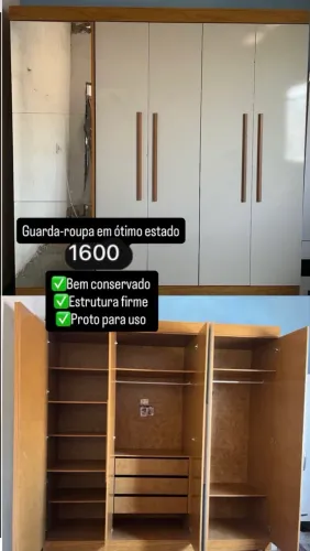 Guarda roupa grande, sem marcas de uso