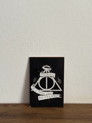 Quadro MDF Harry Potter Decoração Relíquias da Morte 