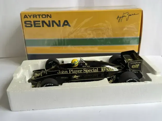 1/18 Minichamps Lotus 98t 1986 miniatura colecao ayrton senna formula 