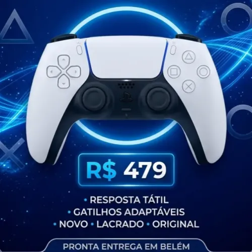 Controle PS5 DualSense - Branco Clássico