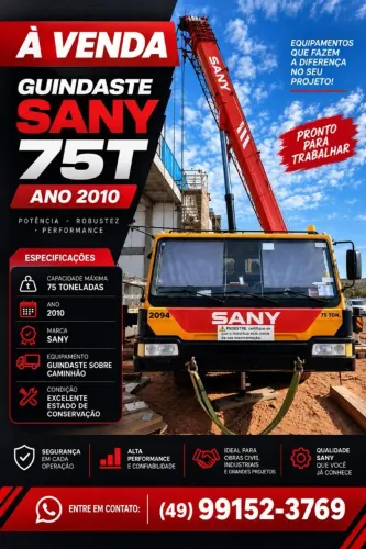GUINDASTE SANY 75T