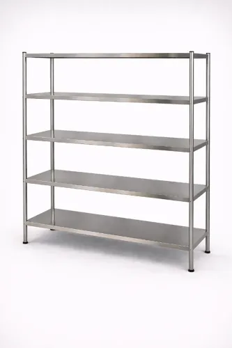Estante Inox Câmara 1,80x0,40x1,80m 6 Pés Reforçada (Linha Premium)